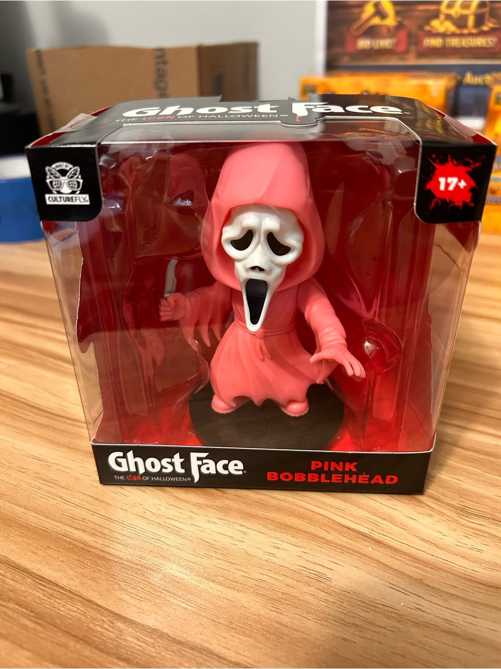Ghost Face Pink Bobblehead Figure - Pink Collector Toy